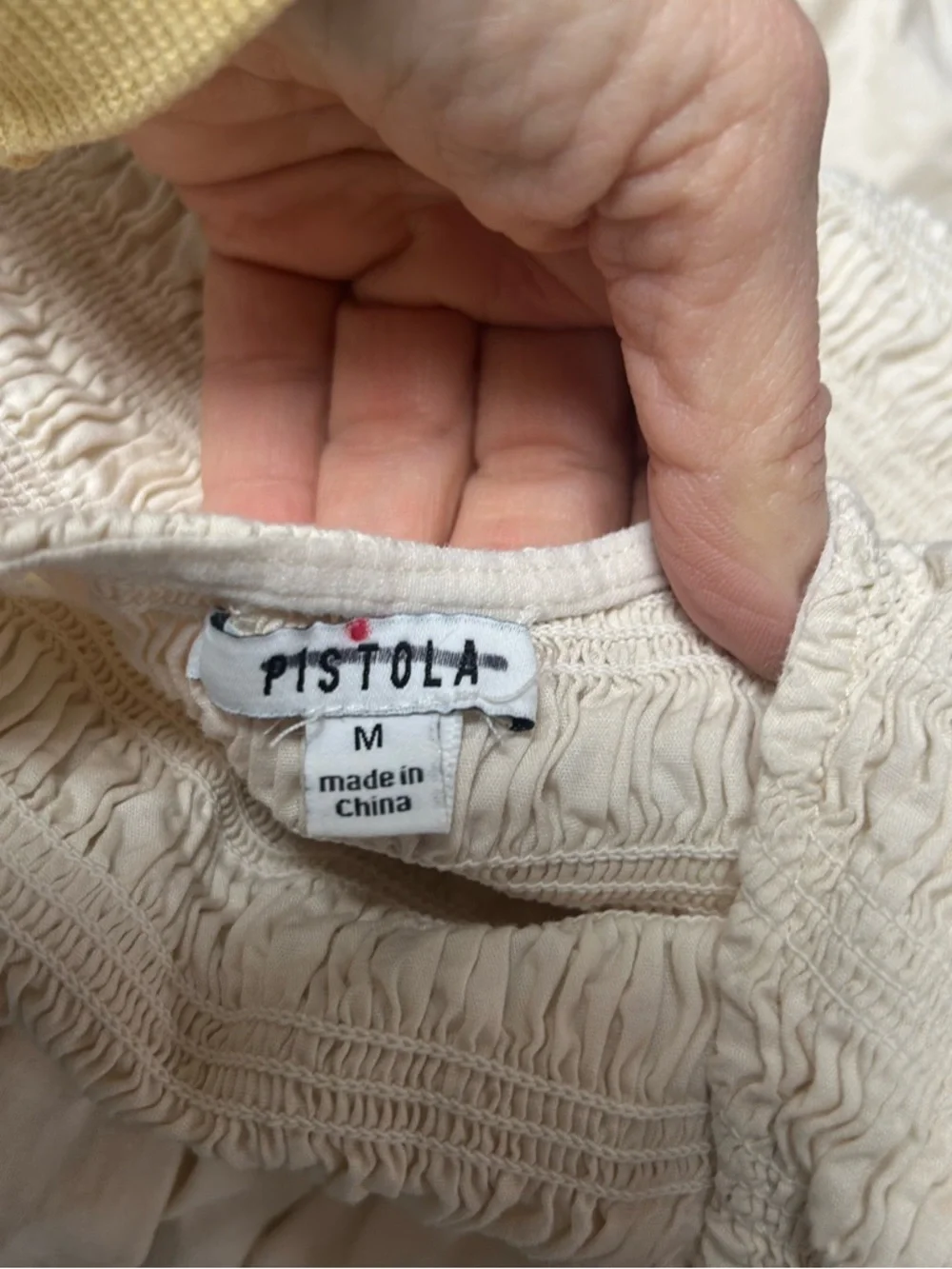 Nwot Alessia Smocked Tank Midi Dress in Cream - Picture 2 of 5